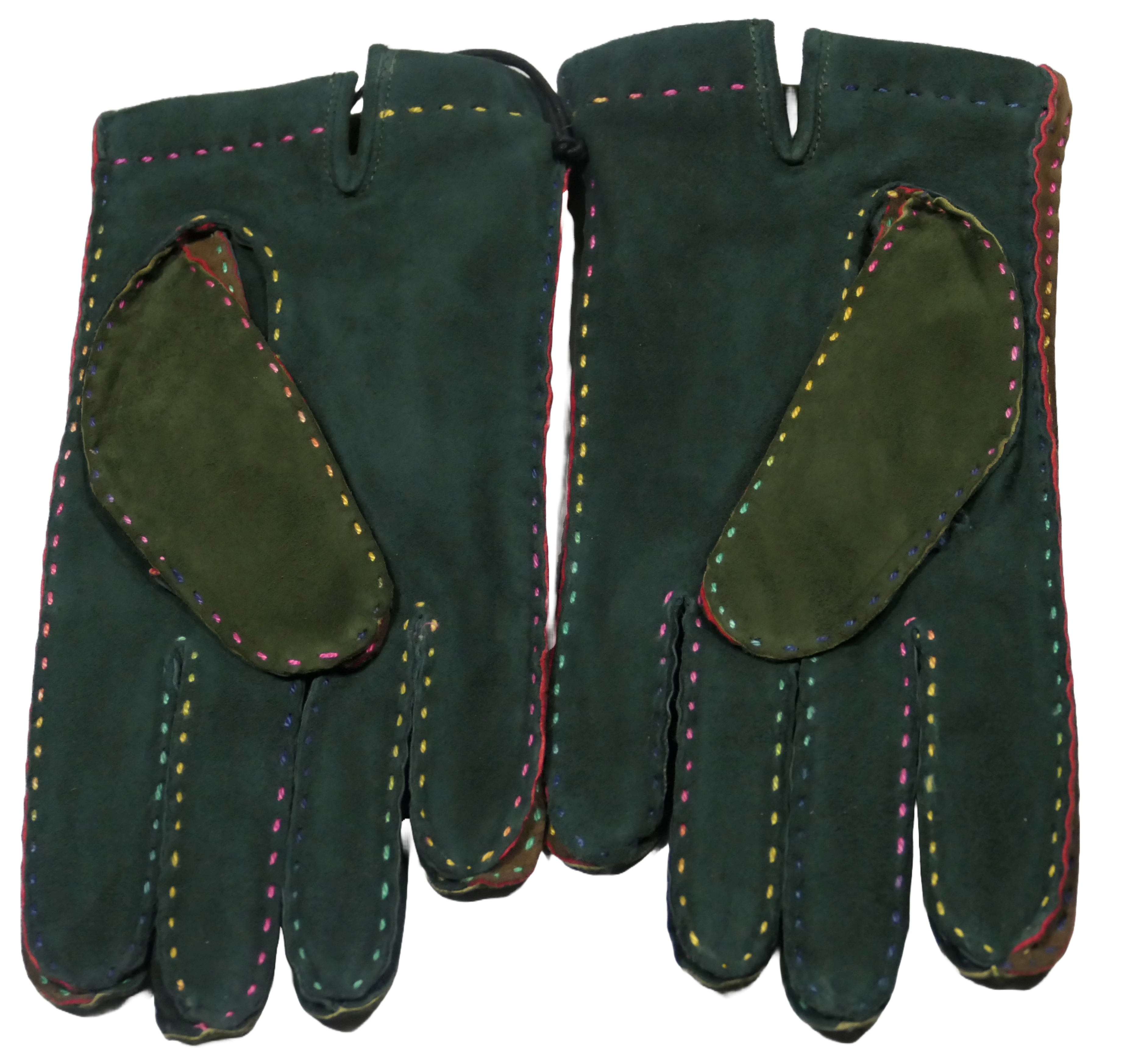 Goatskin gloves green