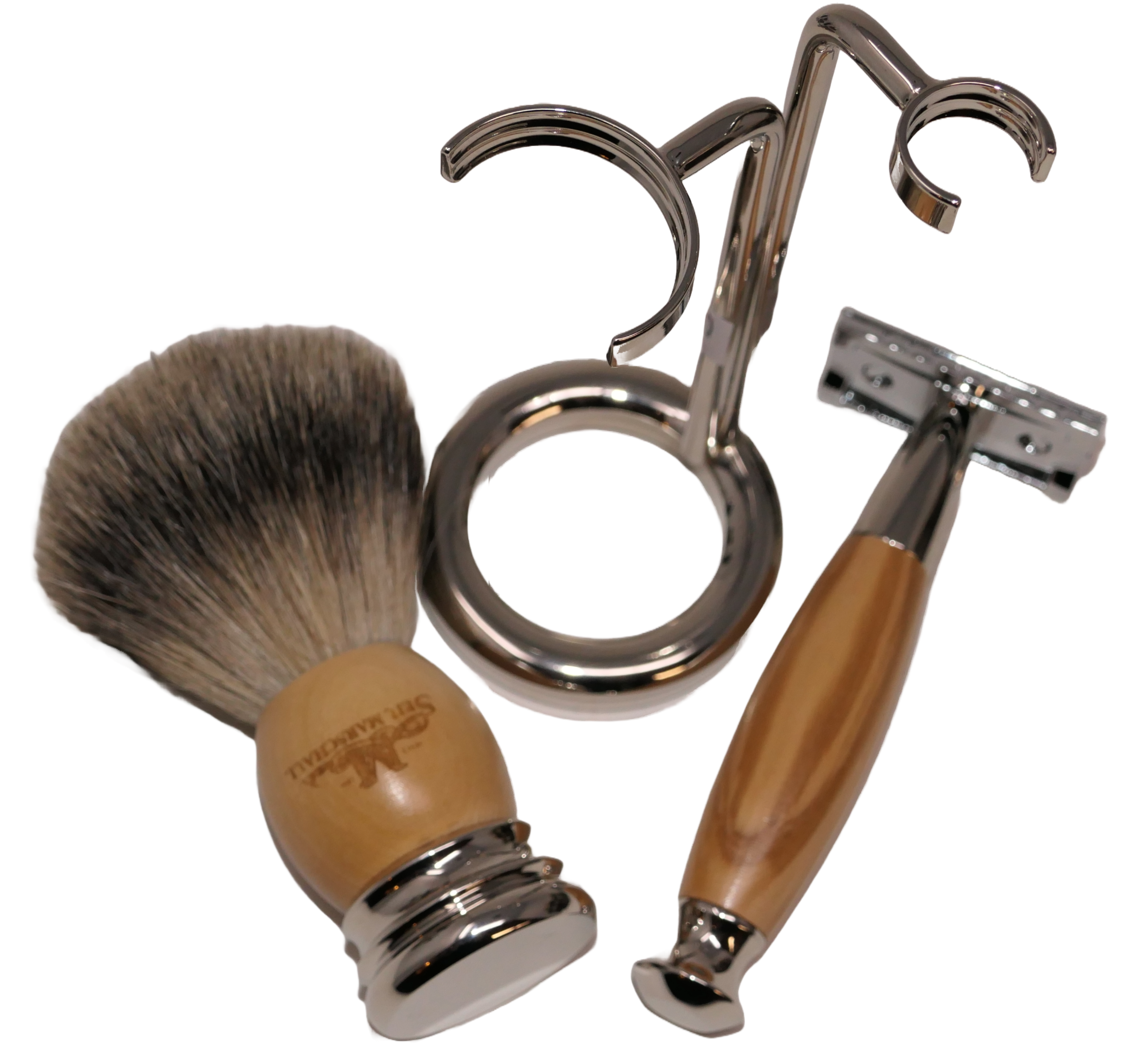 Exclusive Shaving set Olive wood