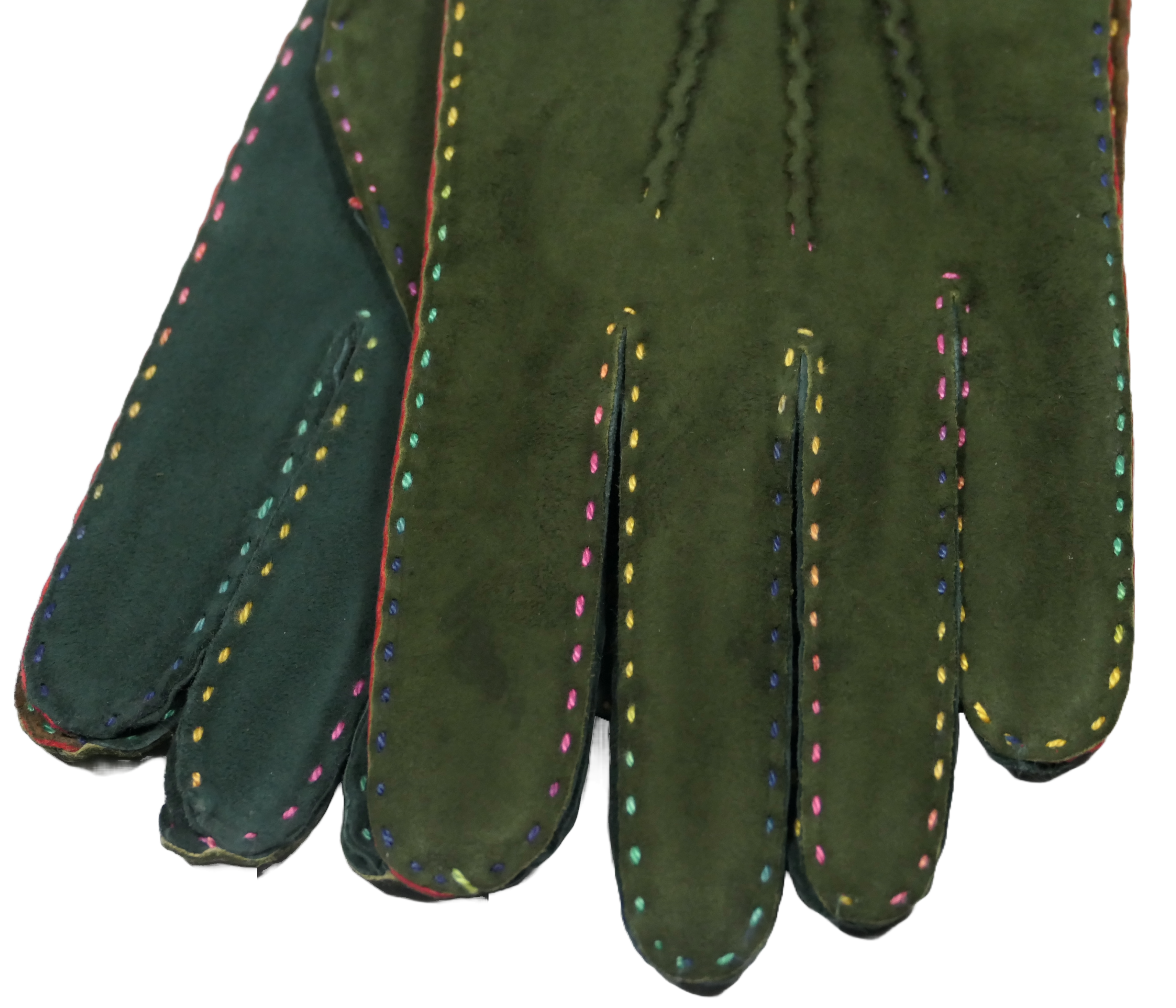 Goatskin gloves green