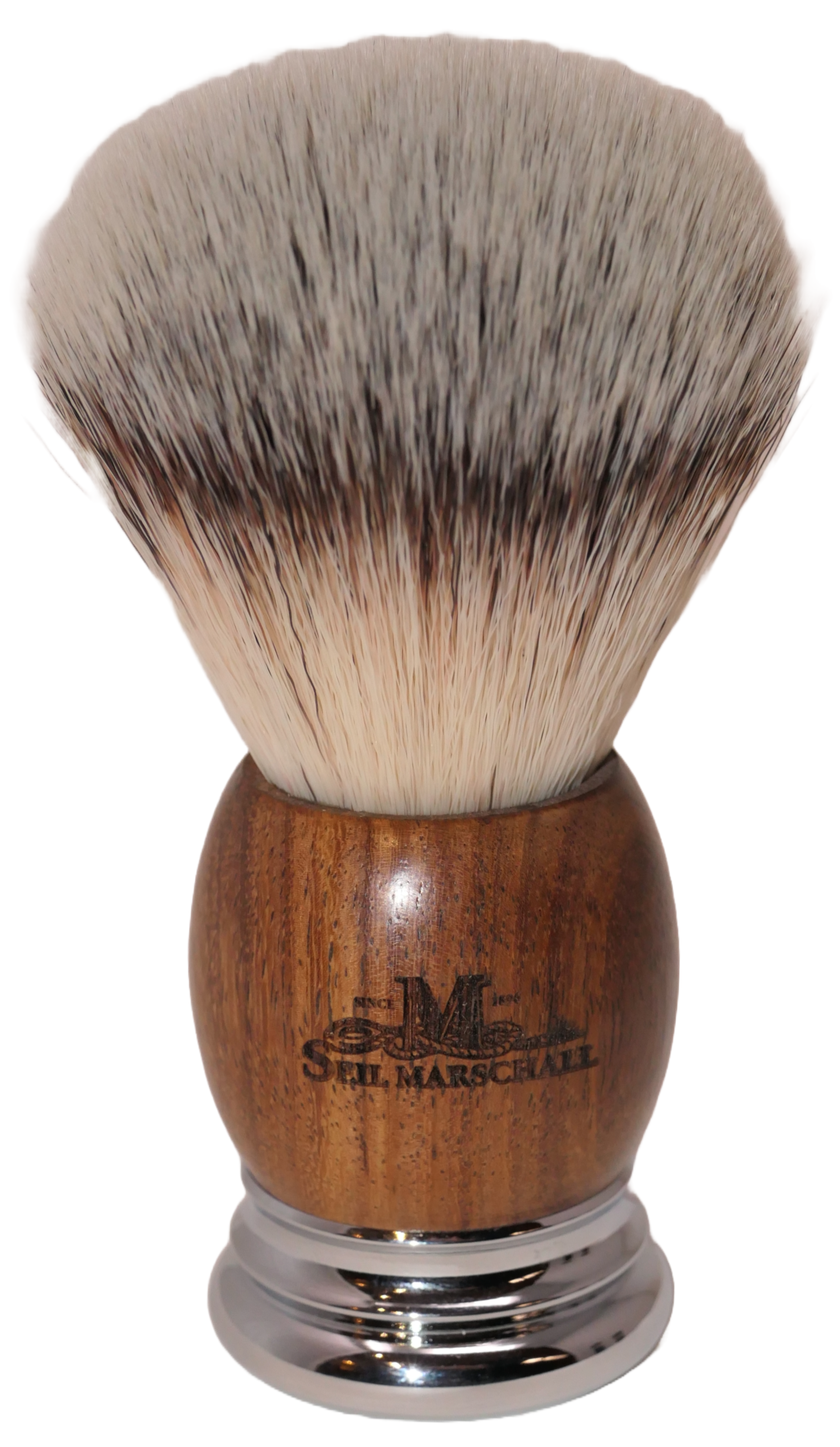 Shaving brush made of teak wood