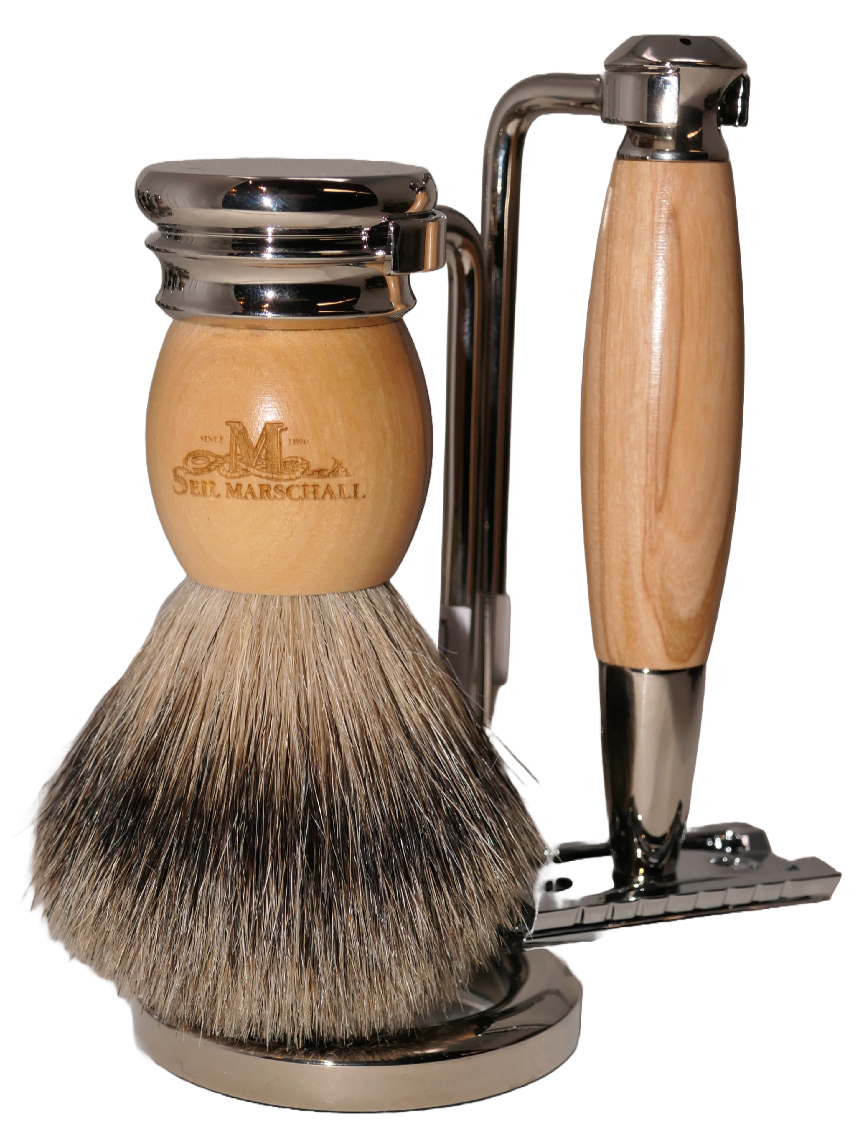 Exclusive Shaving set Olive wood